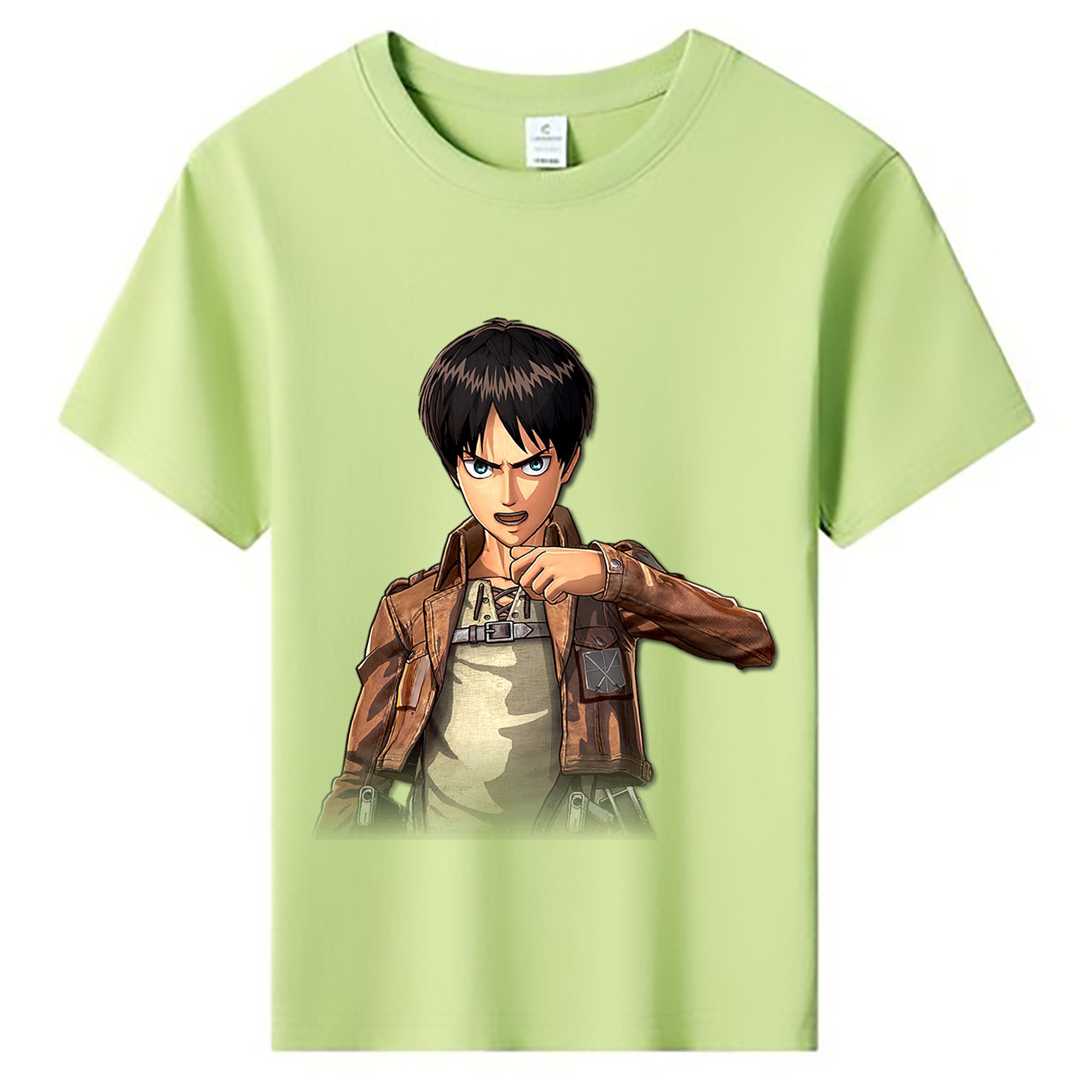 （画像用） 進撃の巨人 エレン･イェーガー Attack on Titan Eren Jäger 綿100％キッズTシャツ（フロントプリント）